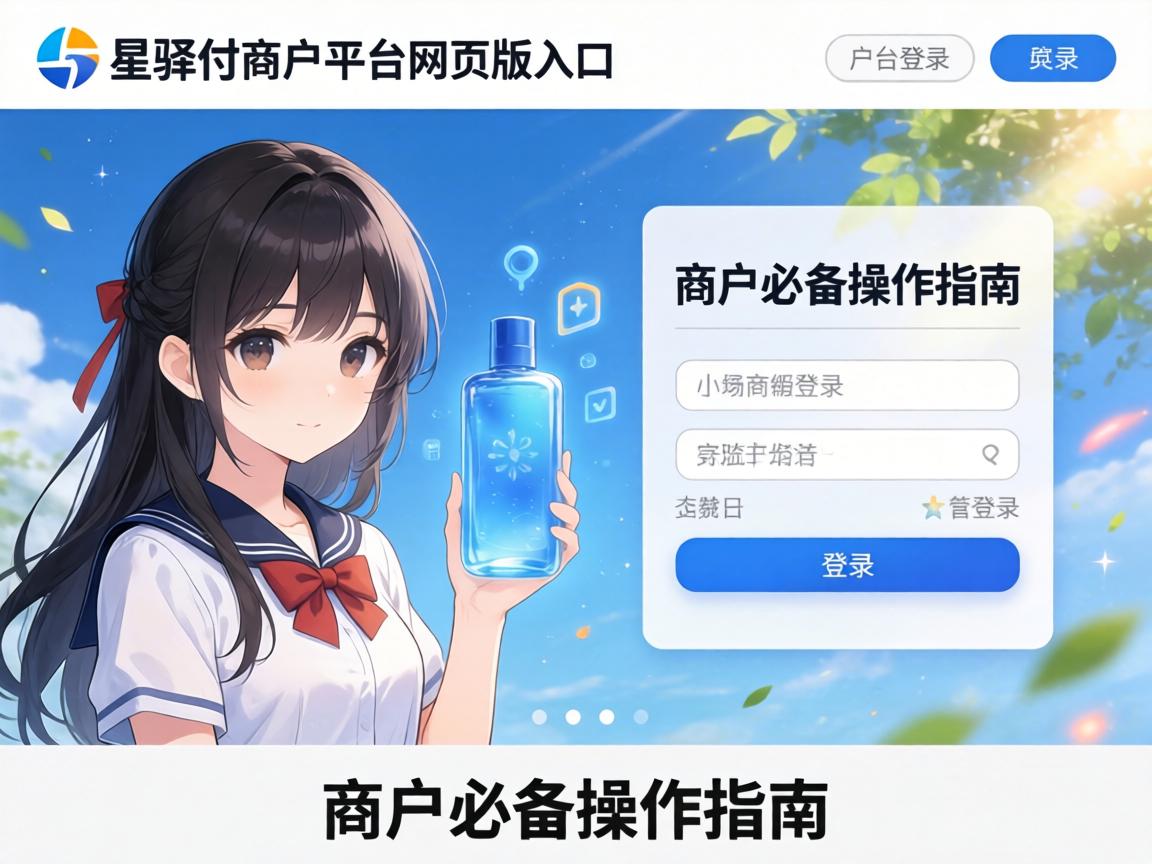 星驿付商户平台登录网页版入口，商户必备操作指南