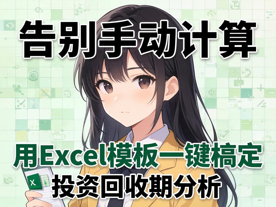 告别手动计算，用Excel模板一键搞定投资回收期分析