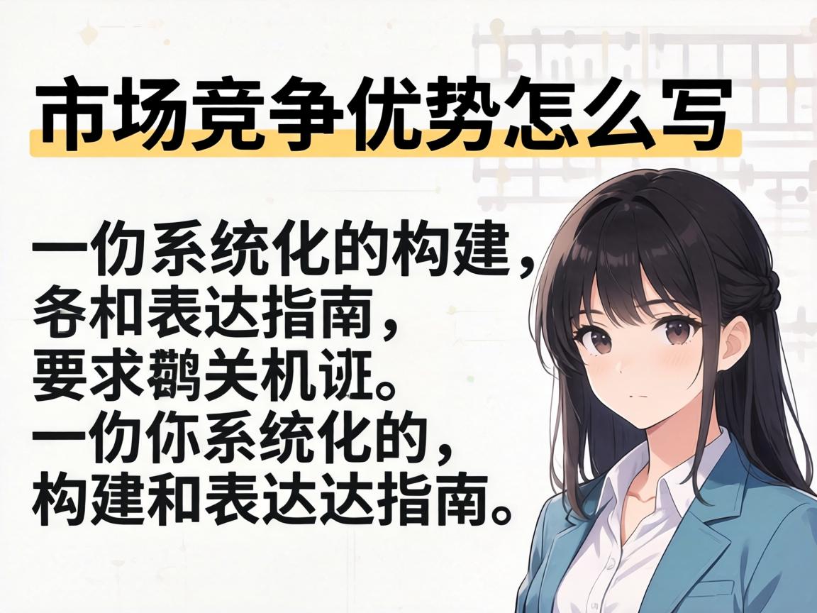 市场竞争优势怎么写？一份系统化的构建与表达指南